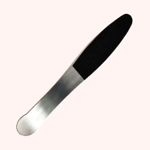 Râpe de pédicure en INOX avec 10 autocollants abrasifs