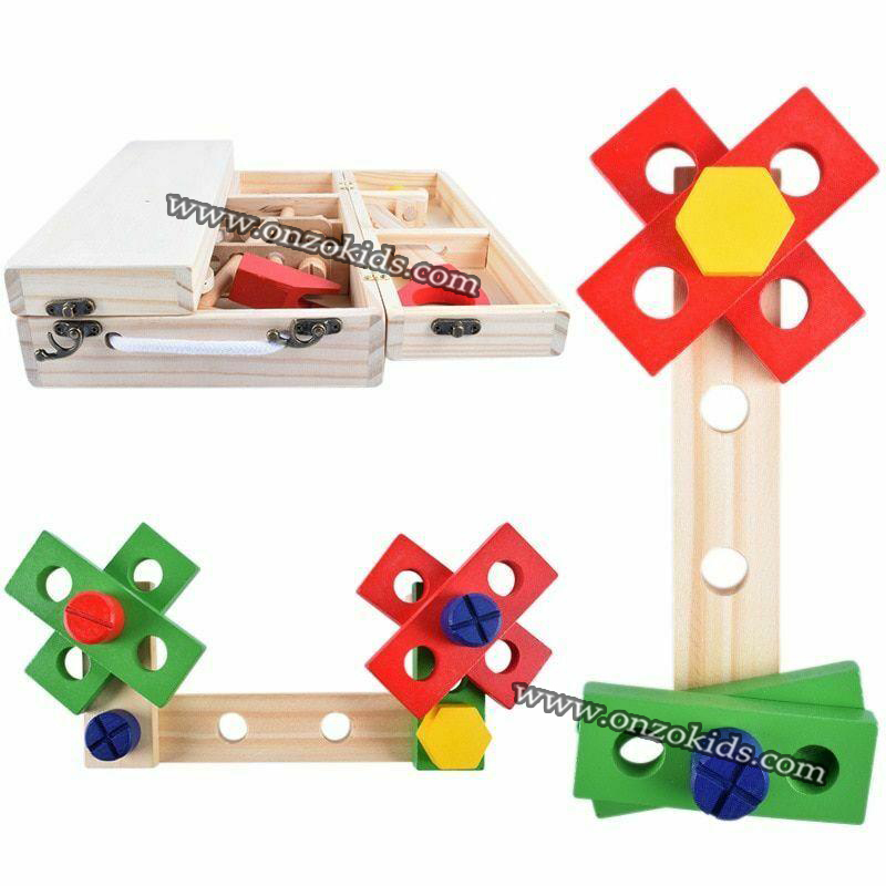Boîte à outils portatif en bois pour enfant – Image 7