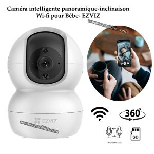Vidéophone, Caméra intelligente panoramique – inclinaison Wi-fi pour Bébe- EZVIZ