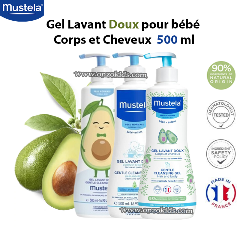 Gel Lavant Doux Corps et Cheveux bébé 500ml – Mustela
