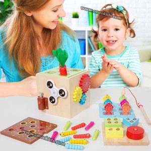 Coffret d&rsquo;activités Montessori 9en1 multifonction pour enfant