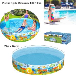 Piscine rigide Dinosaure Fill’N Fun 244 x 46 cm – Bestway