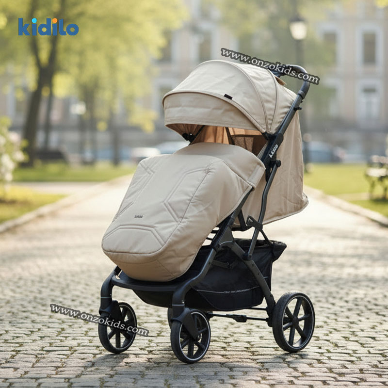 Poussette compacte valise avec Cache Pied de luxe – Kidilo