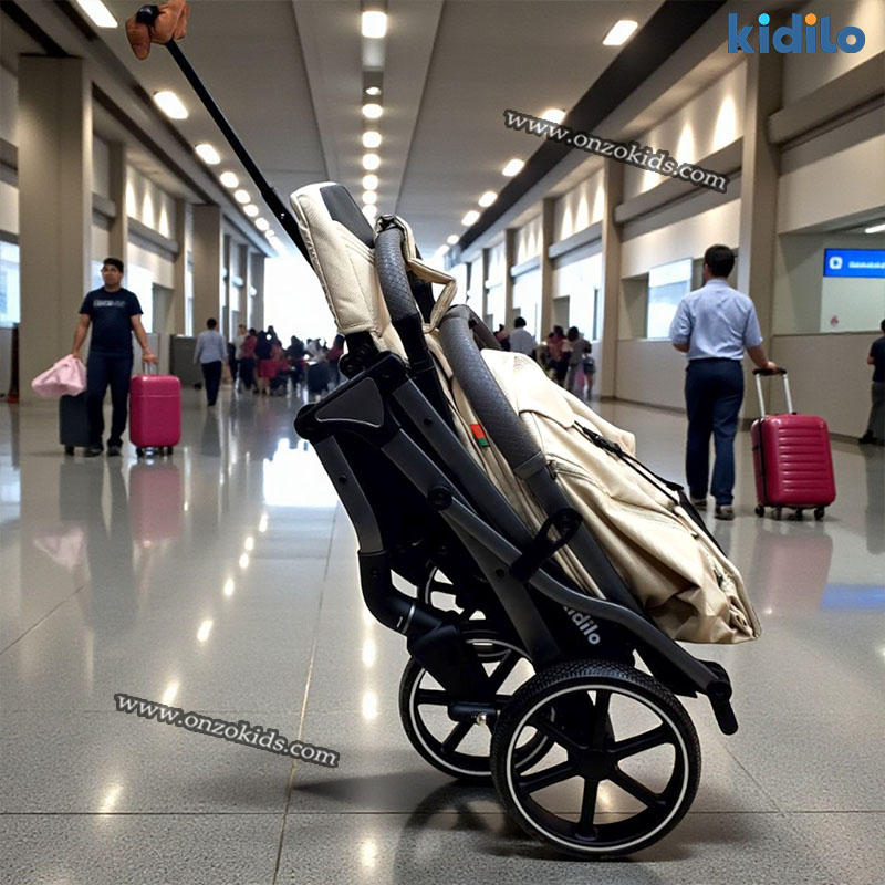 Poussette compacte valise avec Cache Pied de luxe – Kidilo – Image 5