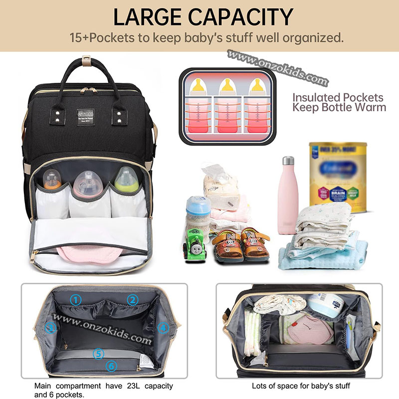 Sac à Langer Pliable Portable Multifonctionnel 2en1 – Image 3