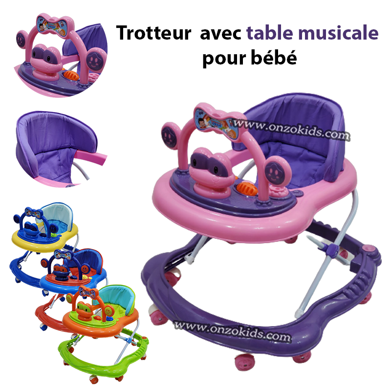 Trotteur avec table musicale pour bébé – Image 2
