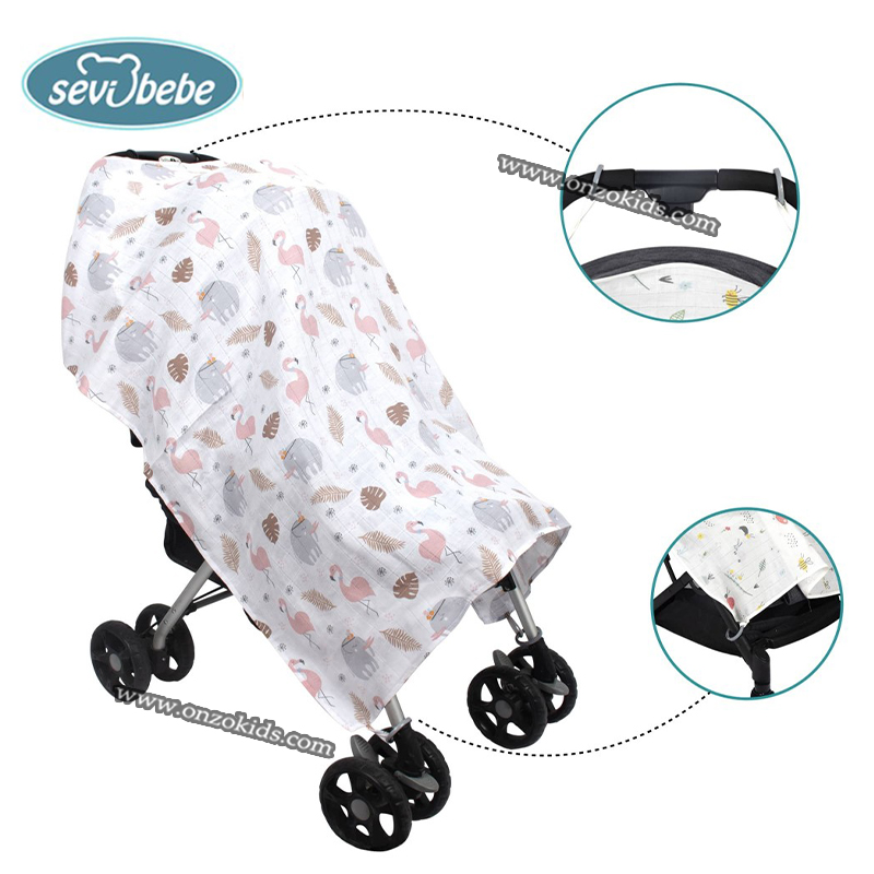 Muslin Stroller Cover – Sevibebe – Image 7