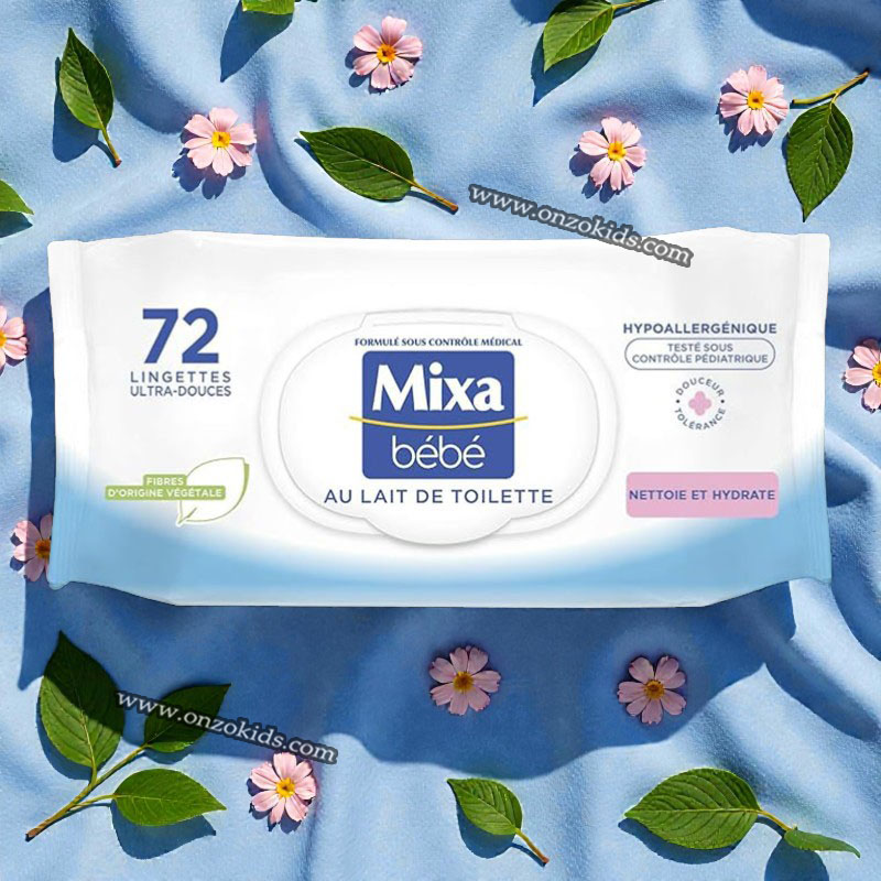 Lingettes pour bébé au lait de toilette | Mixa bébé