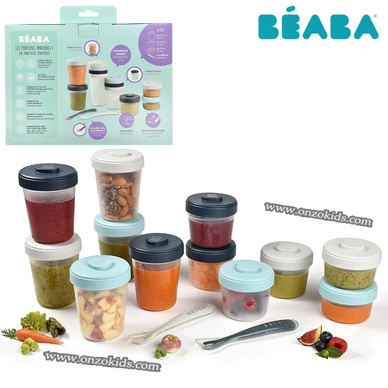 Pack premiers repas (Boite de conservation + cuillères) – Béaba – Image 2